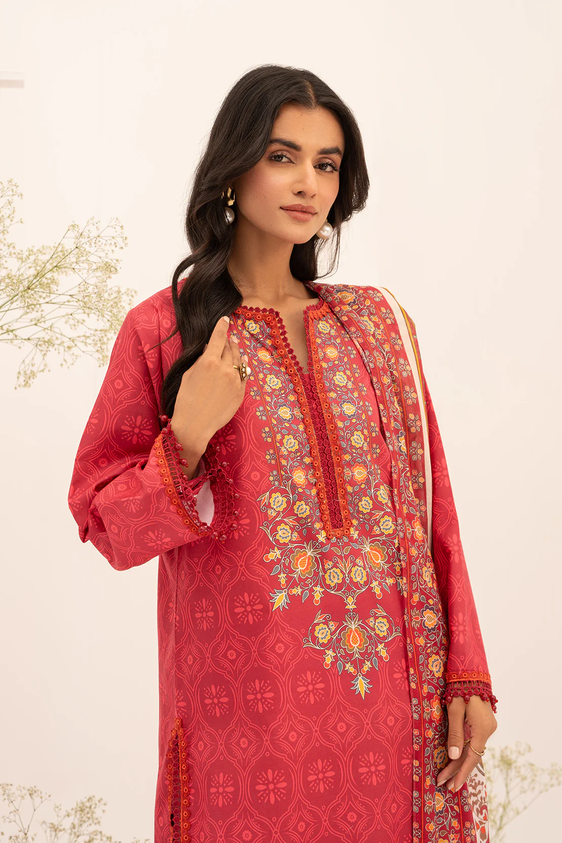 PRINTED - 3 PC LAWN SUIT - Image 6