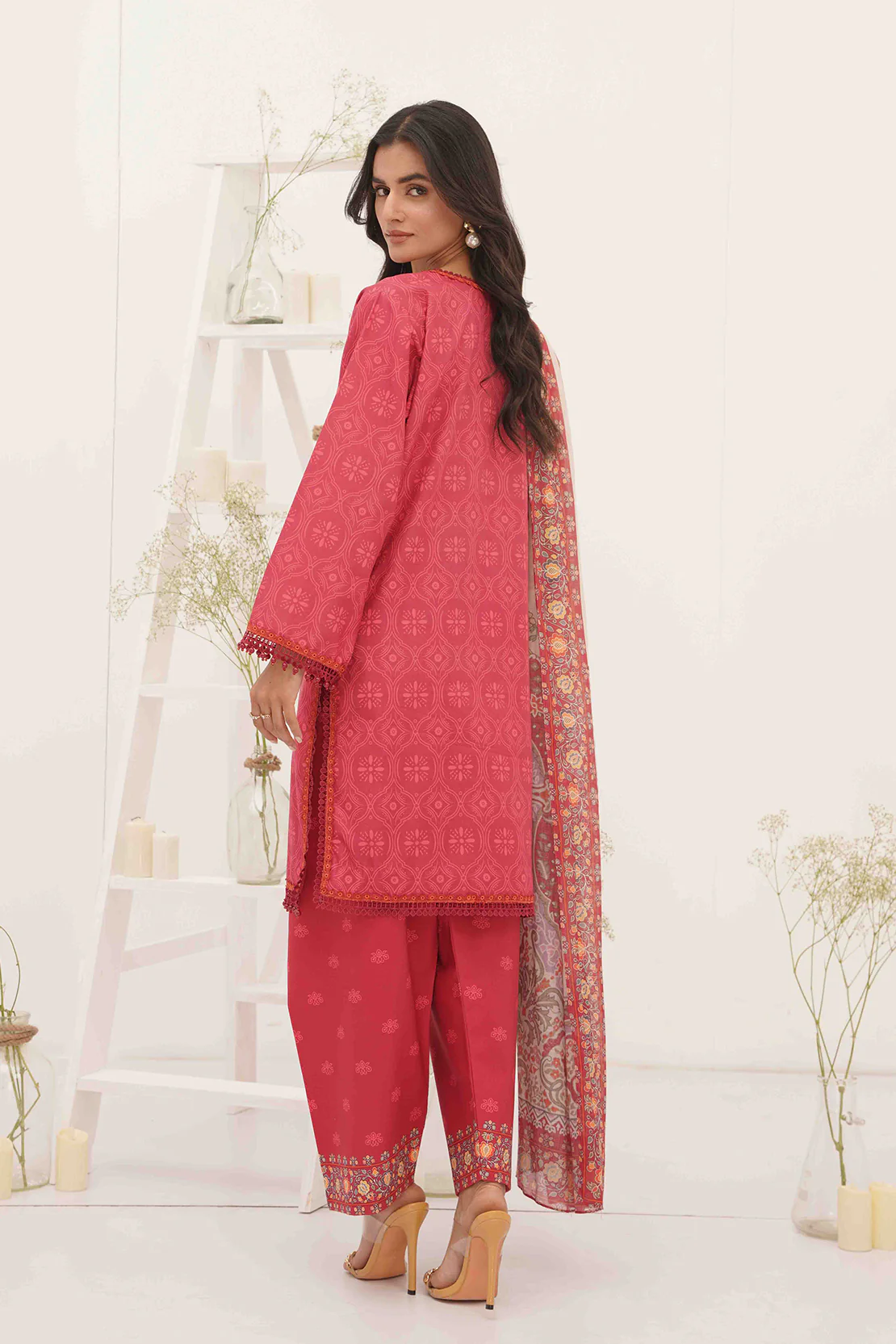 PRINTED - 3 PC LAWN SUIT - Image 8