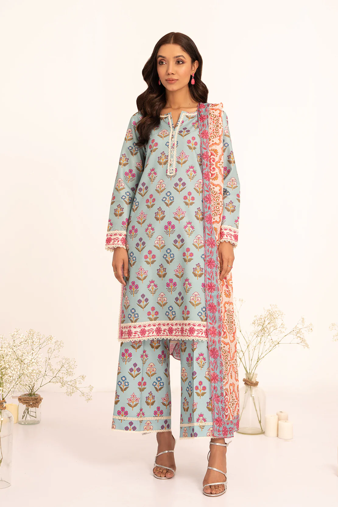 PRINTED - 3 PC LAWN SUIT