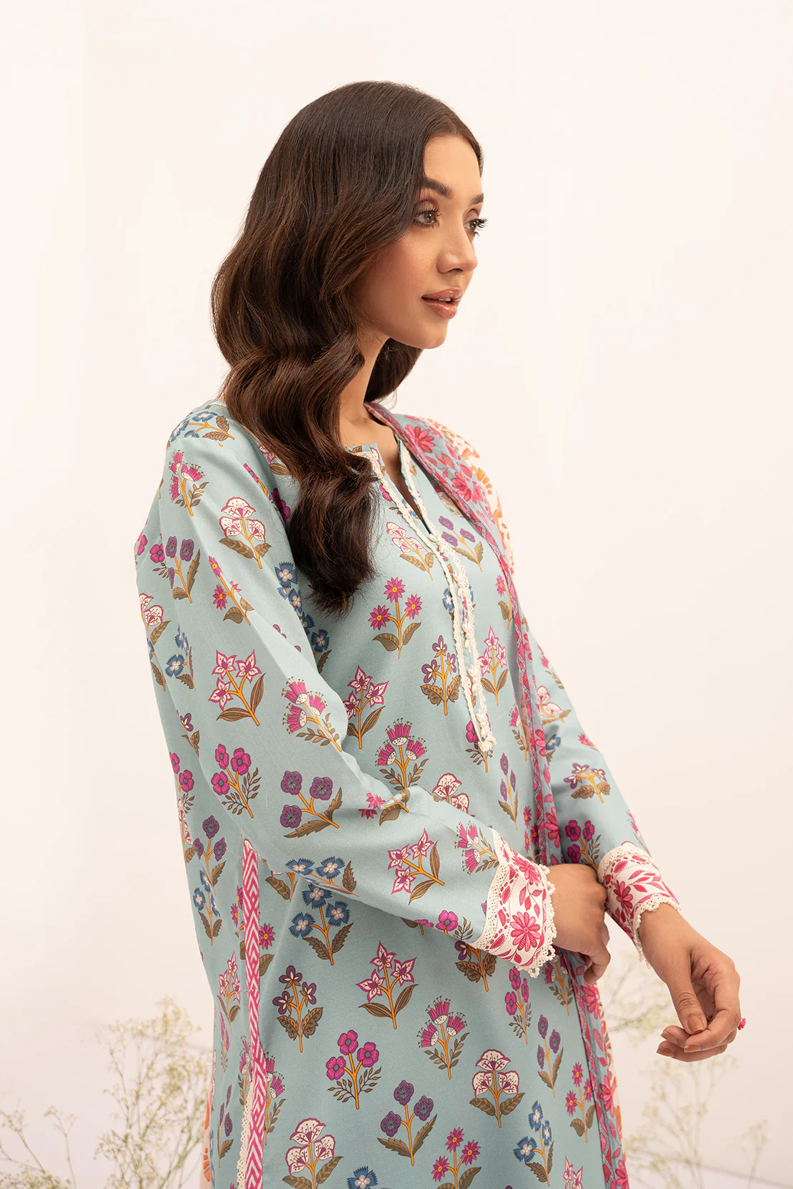 PRINTED - 3 PC LAWN SUIT - Image 2