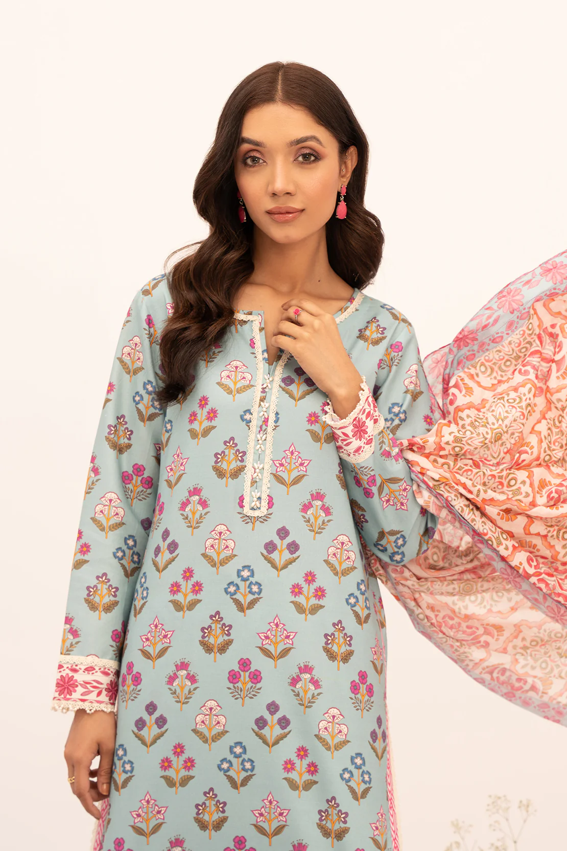 PRINTED - 3 PC LAWN SUIT - Image 4