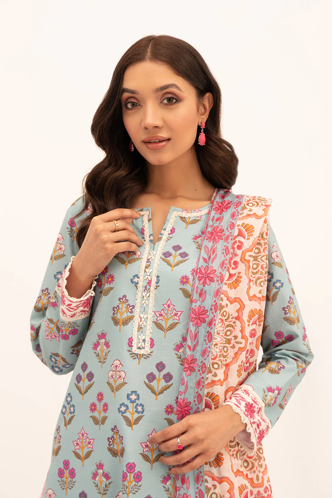 PRINTED - 3 PC LAWN SUIT - Image 5