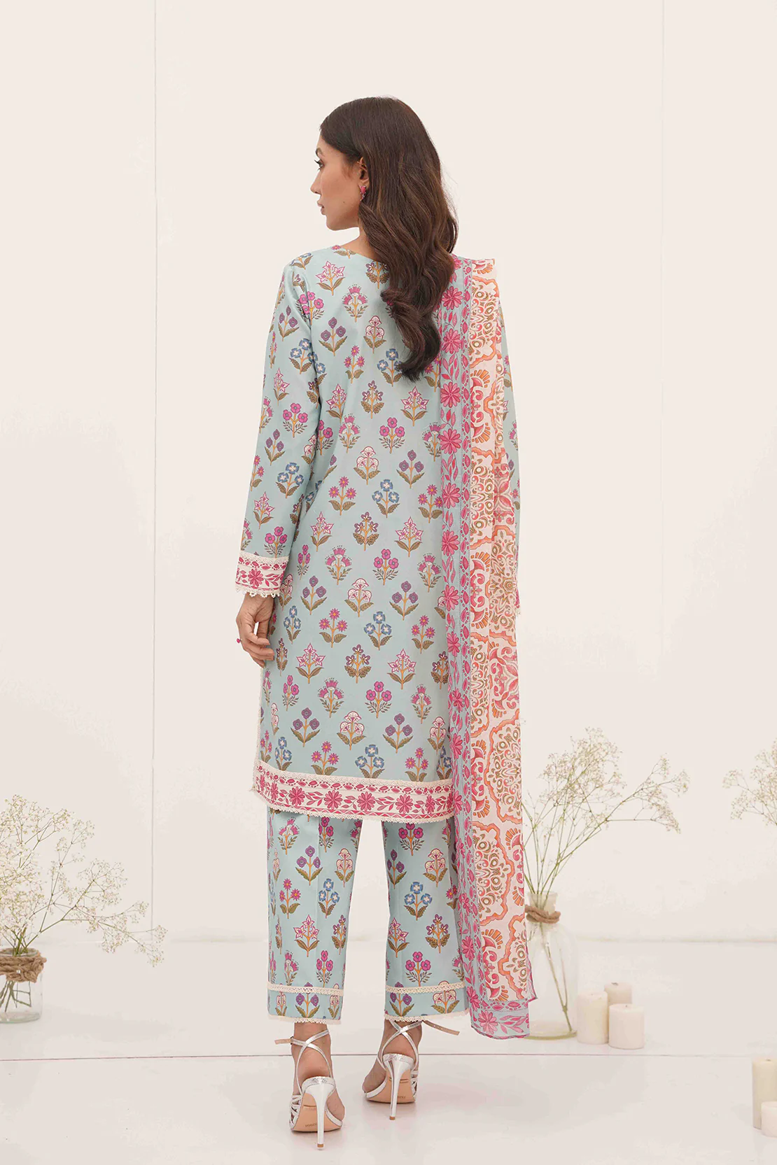 PRINTED - 3 PC LAWN SUIT - Image 7