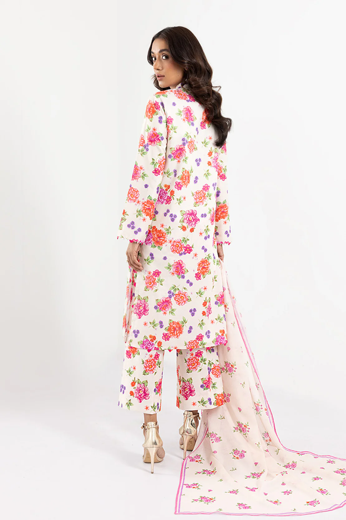 PRINTED - 3 PC LAWN SUIT - Image 2