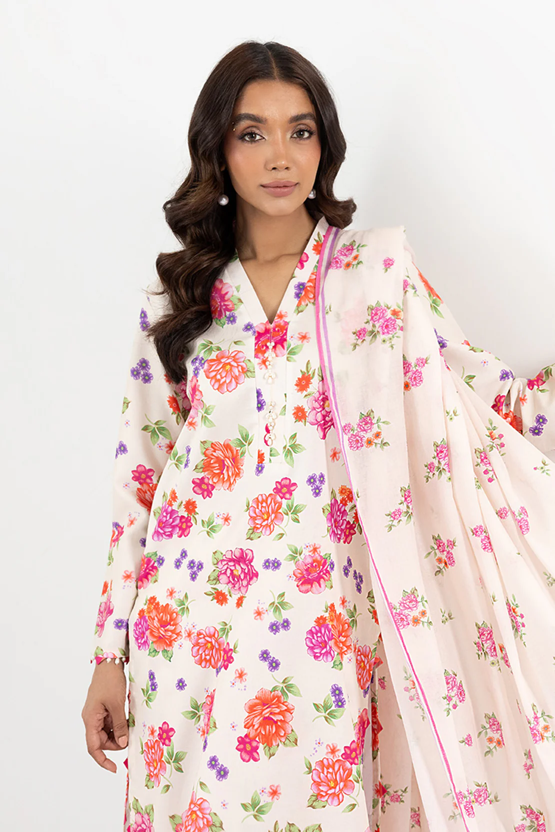 PRINTED - 3 PC LAWN SUIT - Image 6
