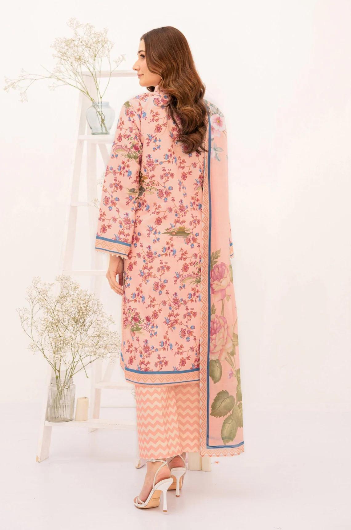 PRINTED - 3 PC LAWN SUIT - Image 2