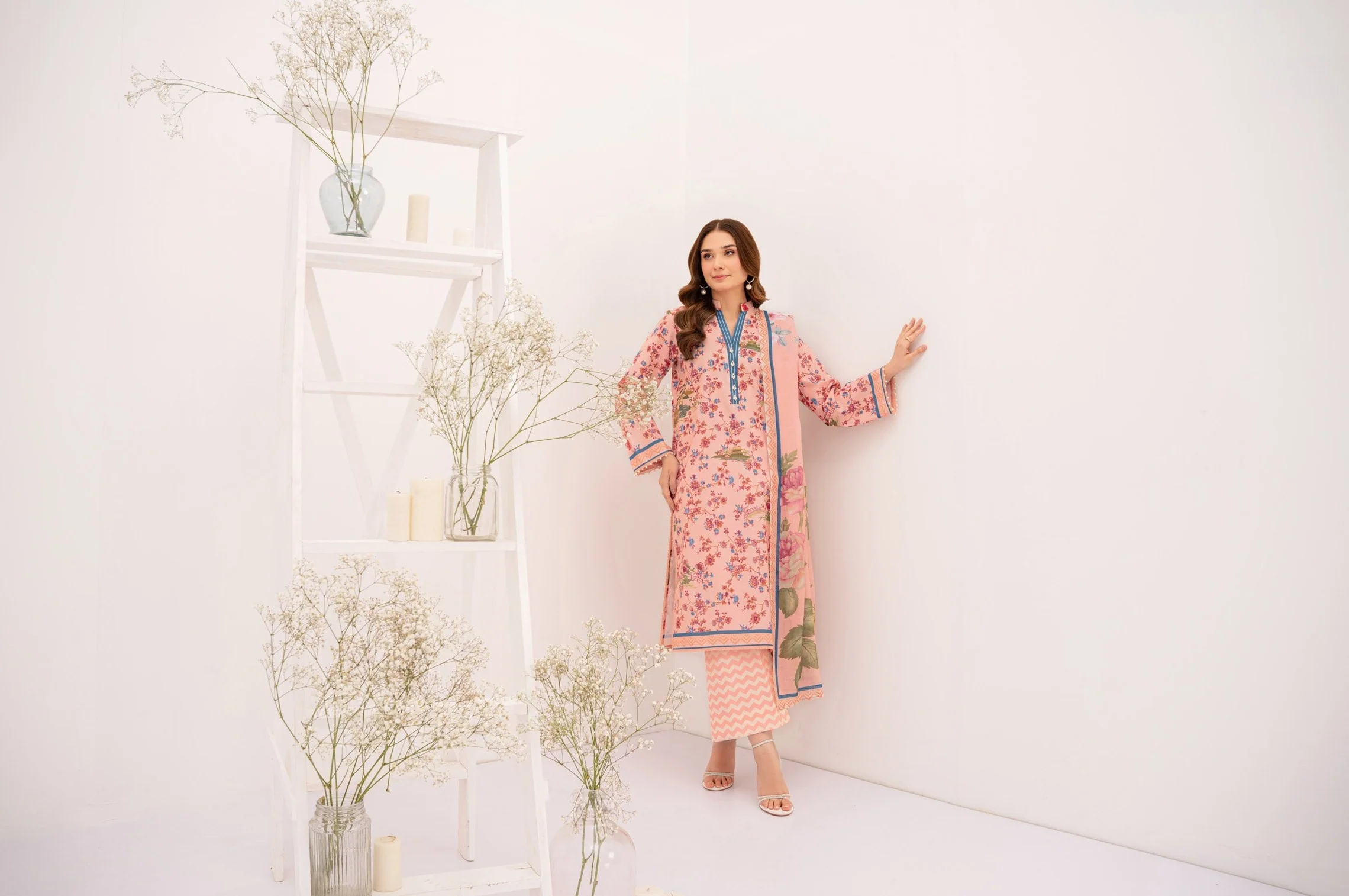 PRINTED - 3 PC LAWN SUIT - Image 6