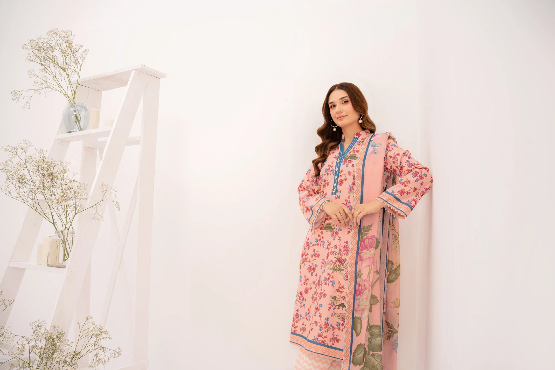 PRINTED - 3 PC LAWN SUIT - Image 9
