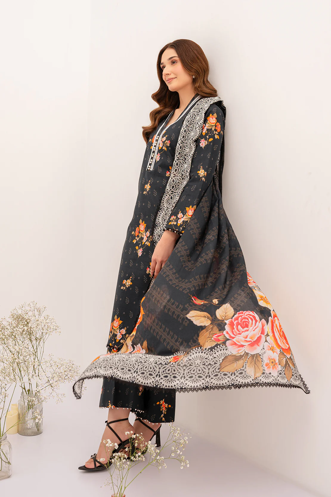PRINTED - 3 PC LAWN SUIT - Image 5
