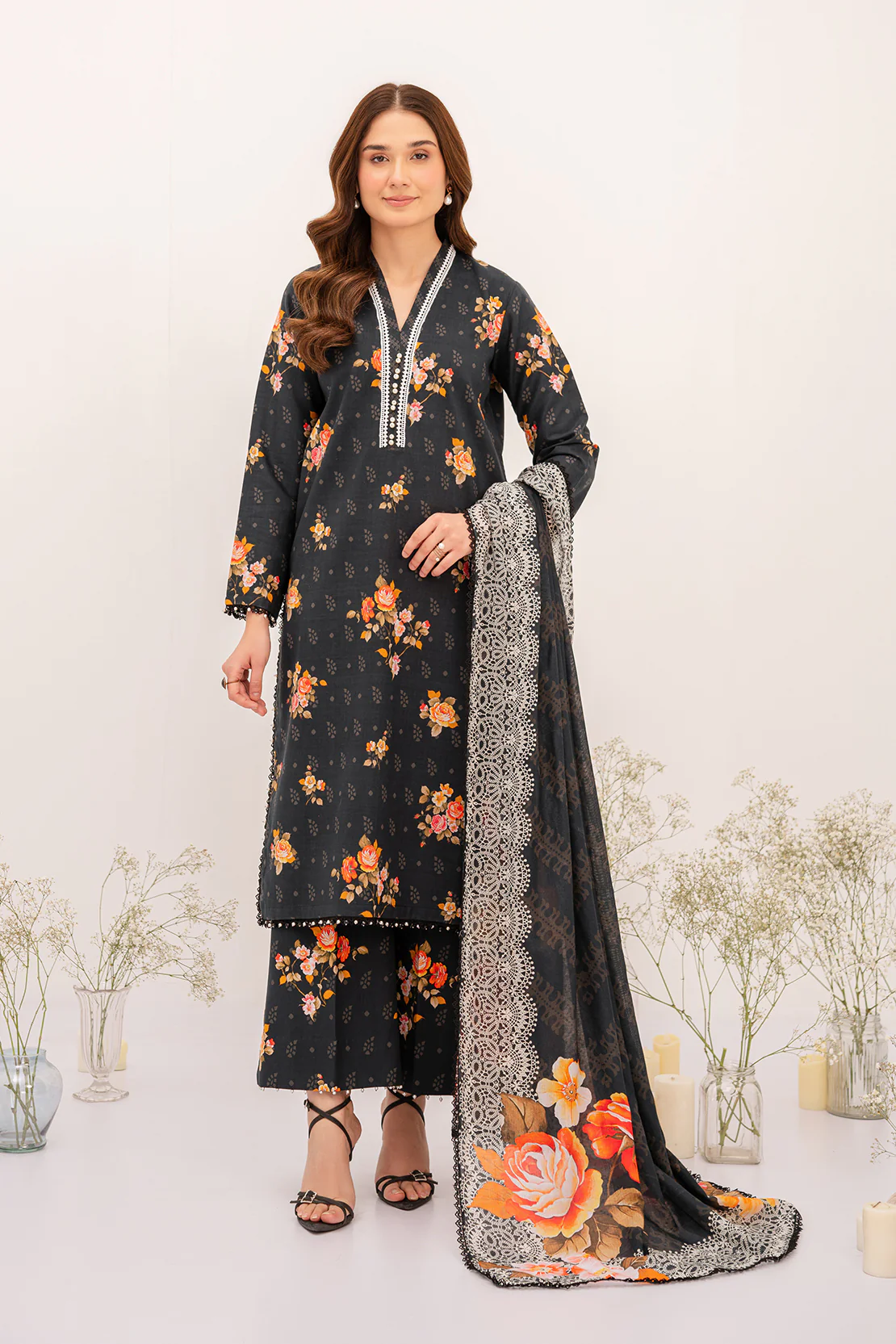 PRINTED - 3 PC LAWN SUIT - Image 7
