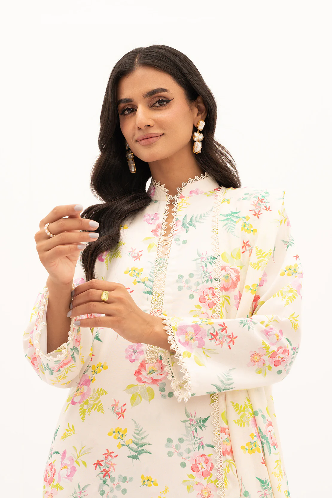 PRINTED - 3 PC LAWN SUIT - Image 3