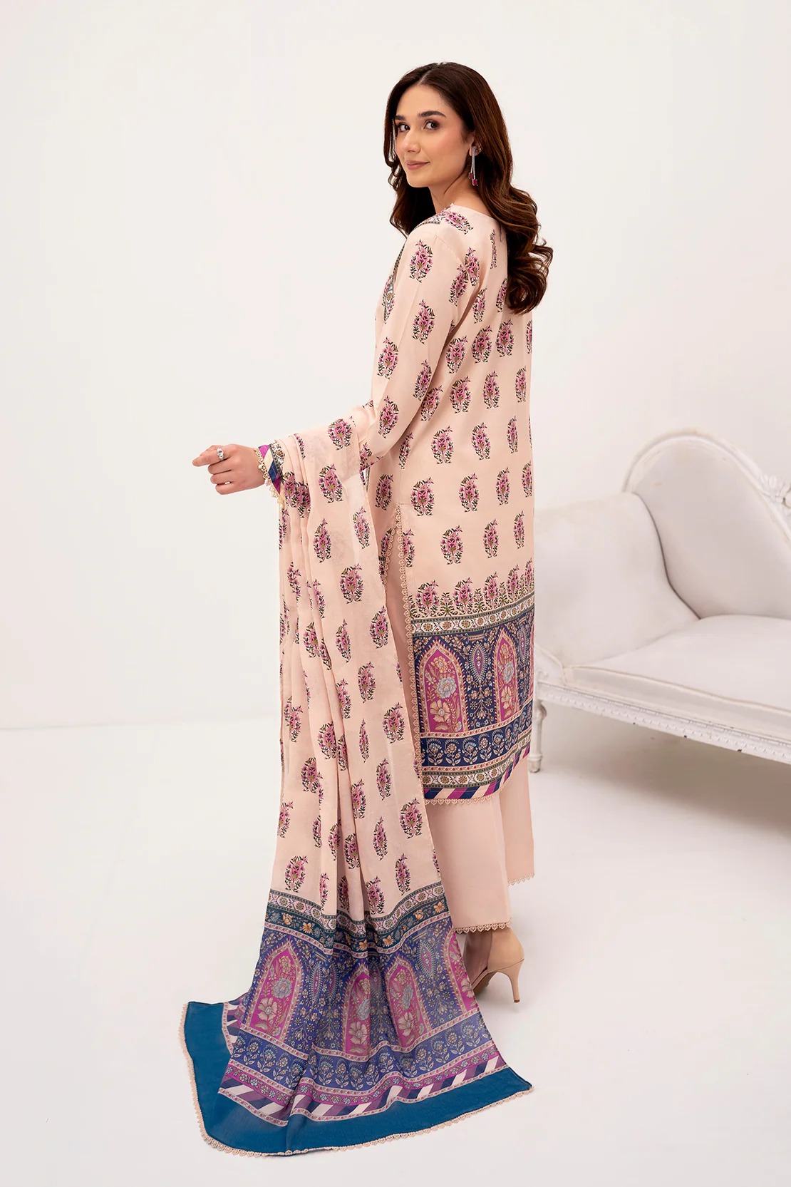 PRINTED - 3 PC LAWN SUIT - Image 7