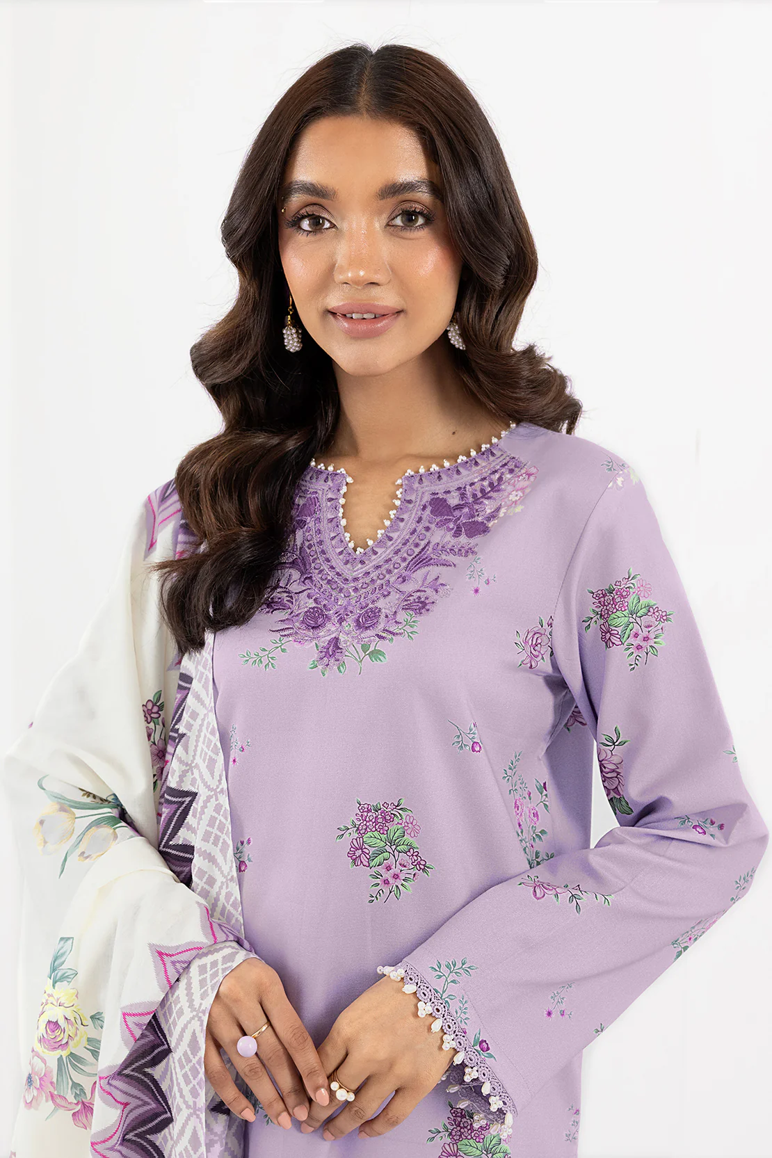 PRINTED - 3 PC LAWN SUIT - Image 4
