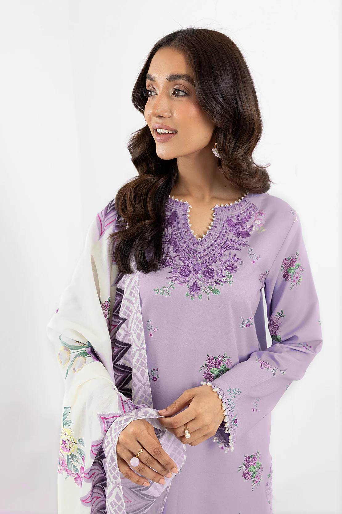 PRINTED - 3 PC LAWN SUIT - Image 6