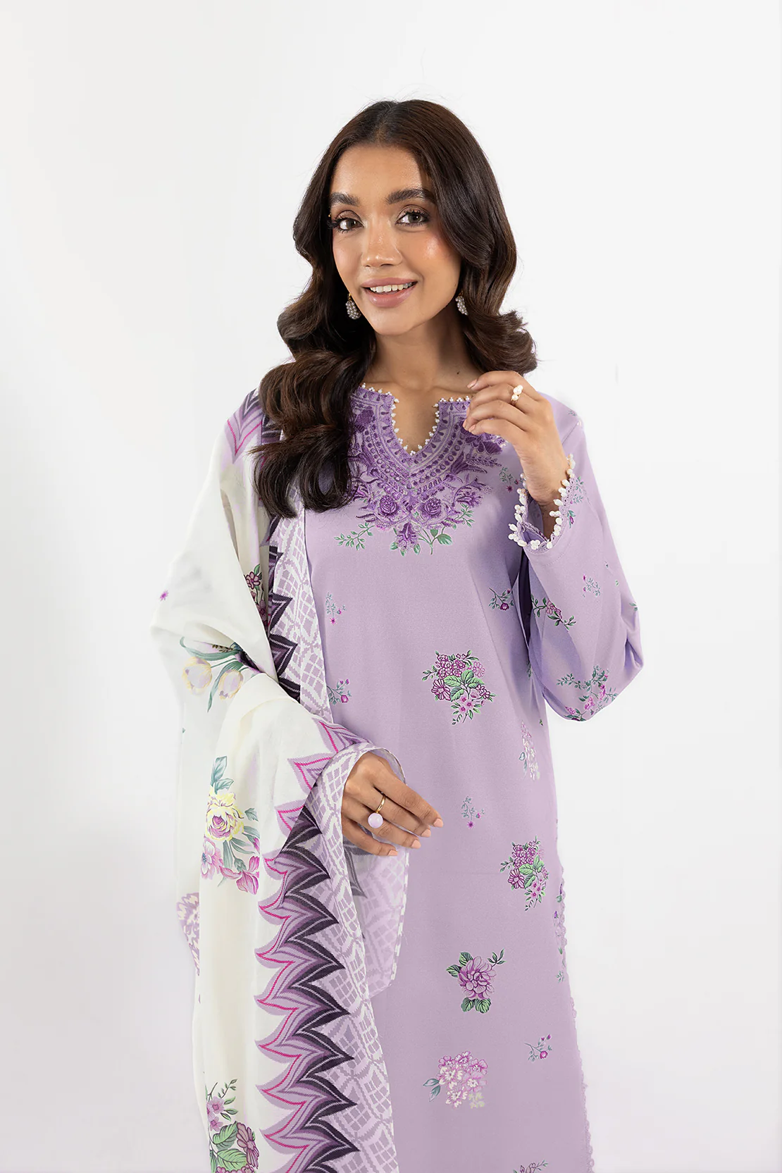 PRINTED - 3 PC LAWN SUIT - Image 9