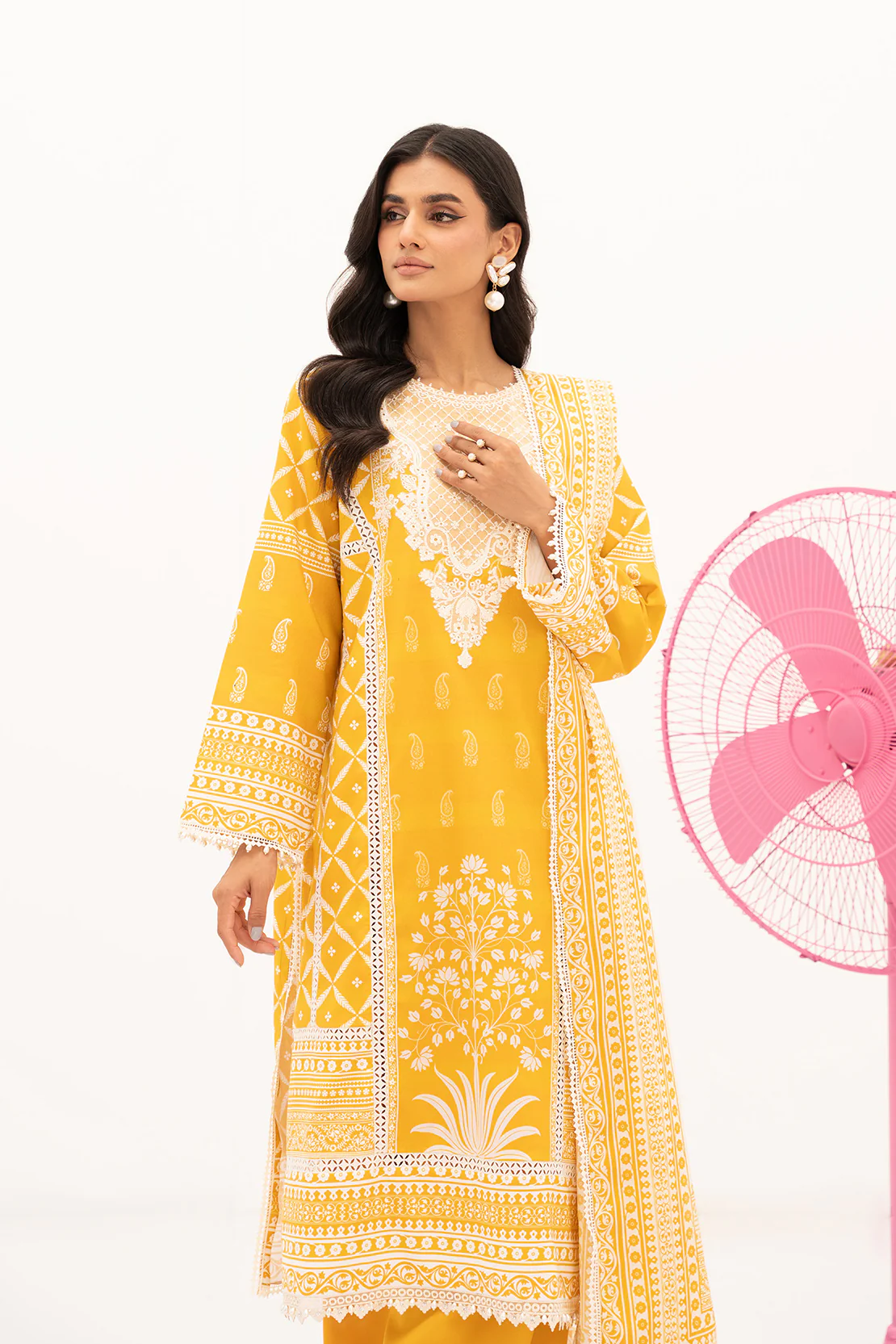 PRINTED - 3 PC LAWN SUIT - Image 6