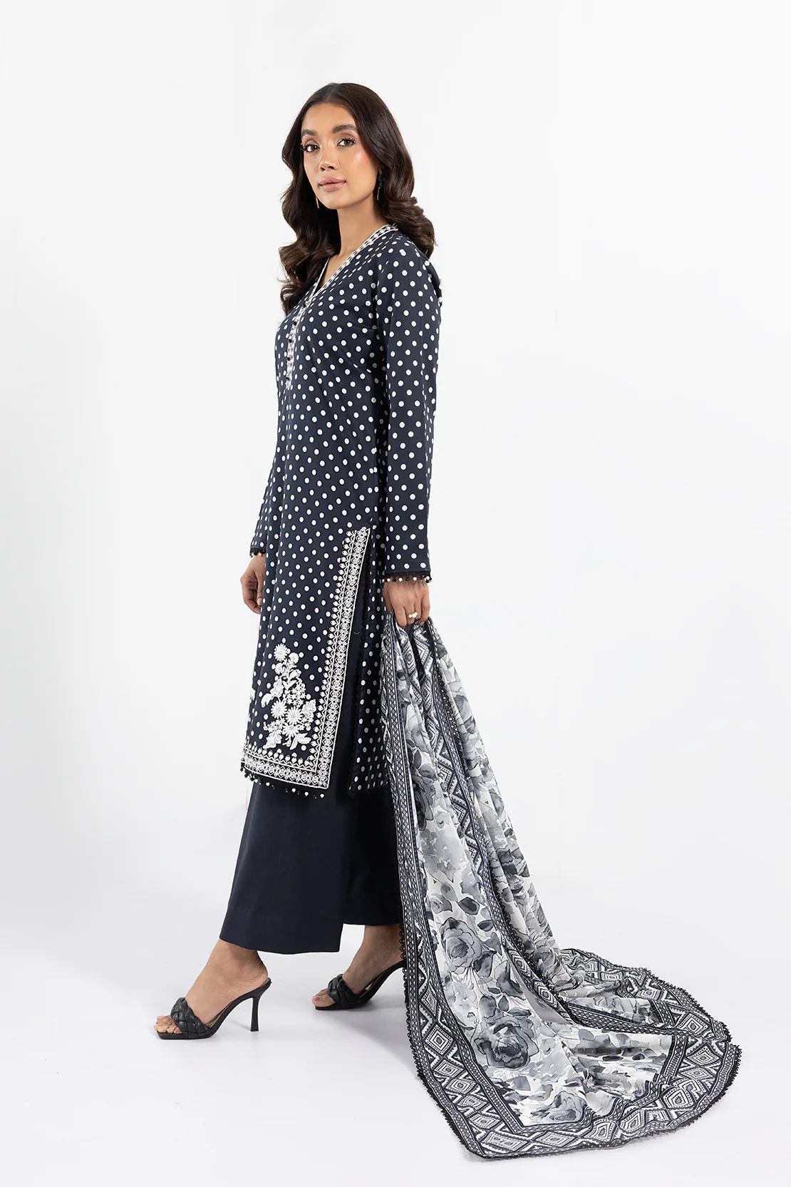 PRINTED - 3 PC LAWN SUIT - Image 2