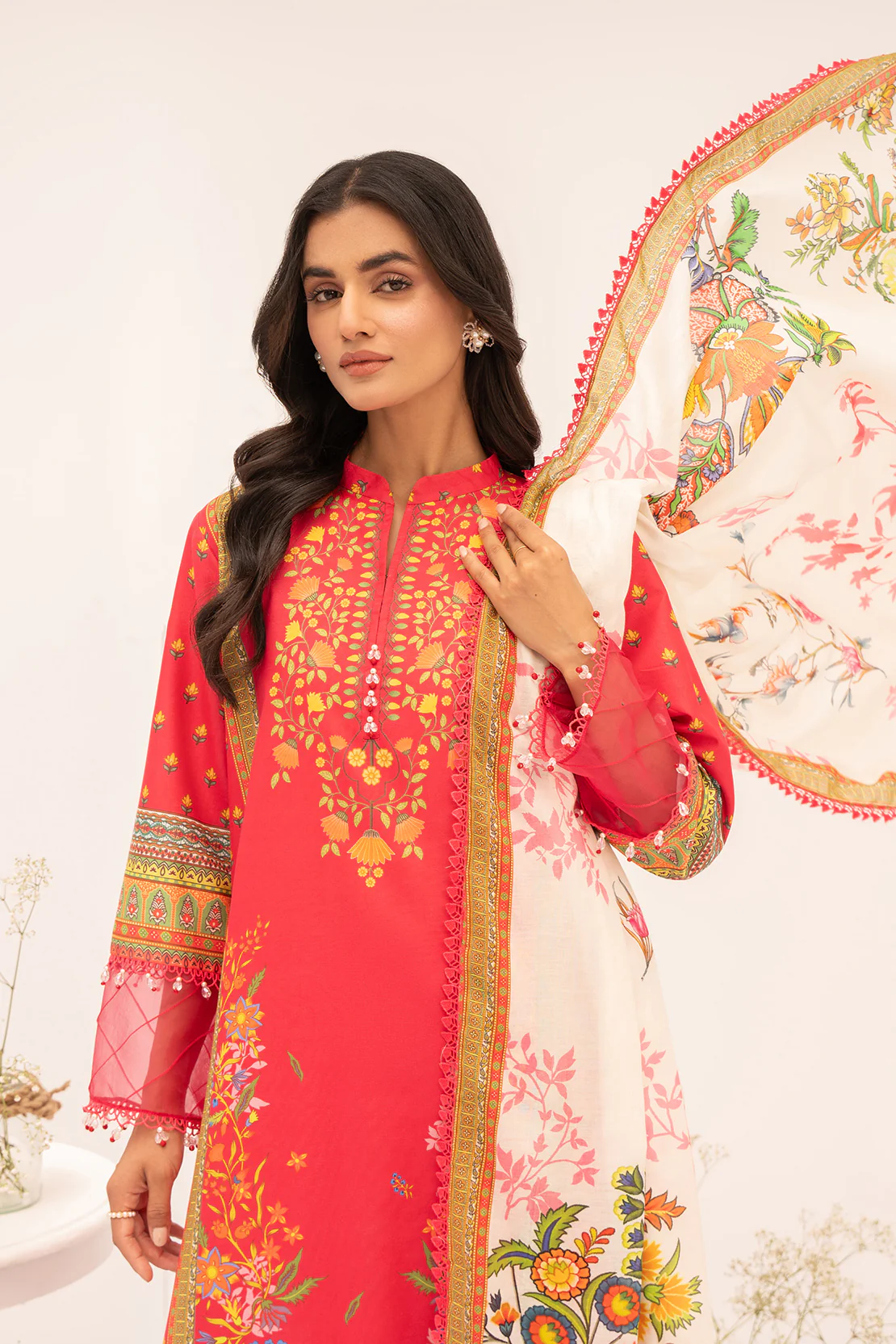 PRINTED - 3 PC LAWN SUIT - Image 2
