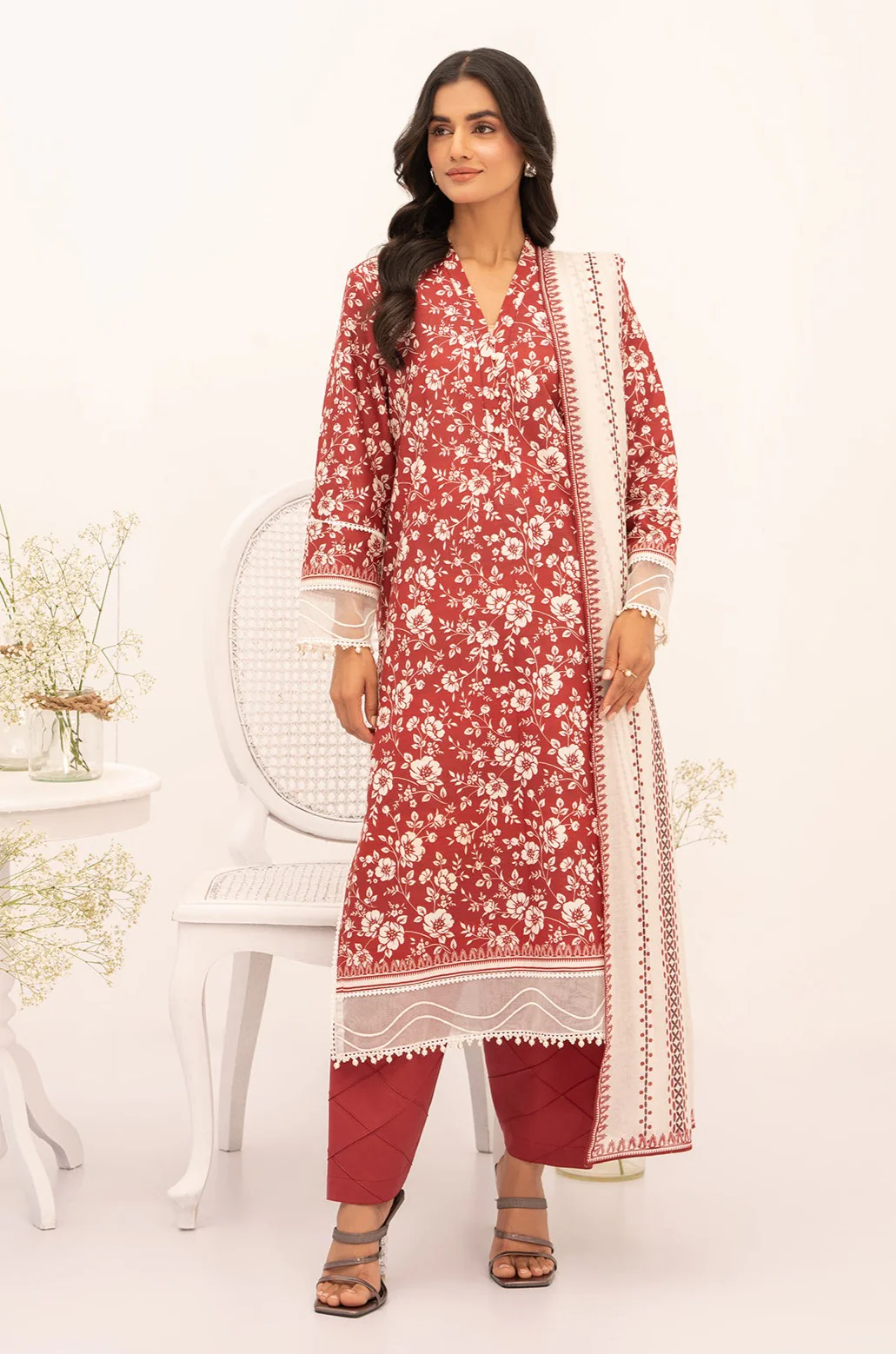 PRINTED - 3 PC LAWN SUIT