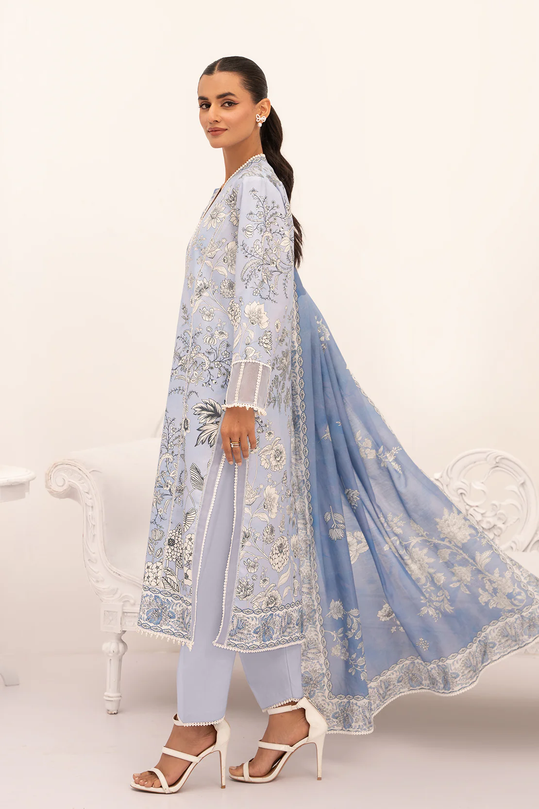 PRINTED - 3 PC LAWN SUIT - Image 3