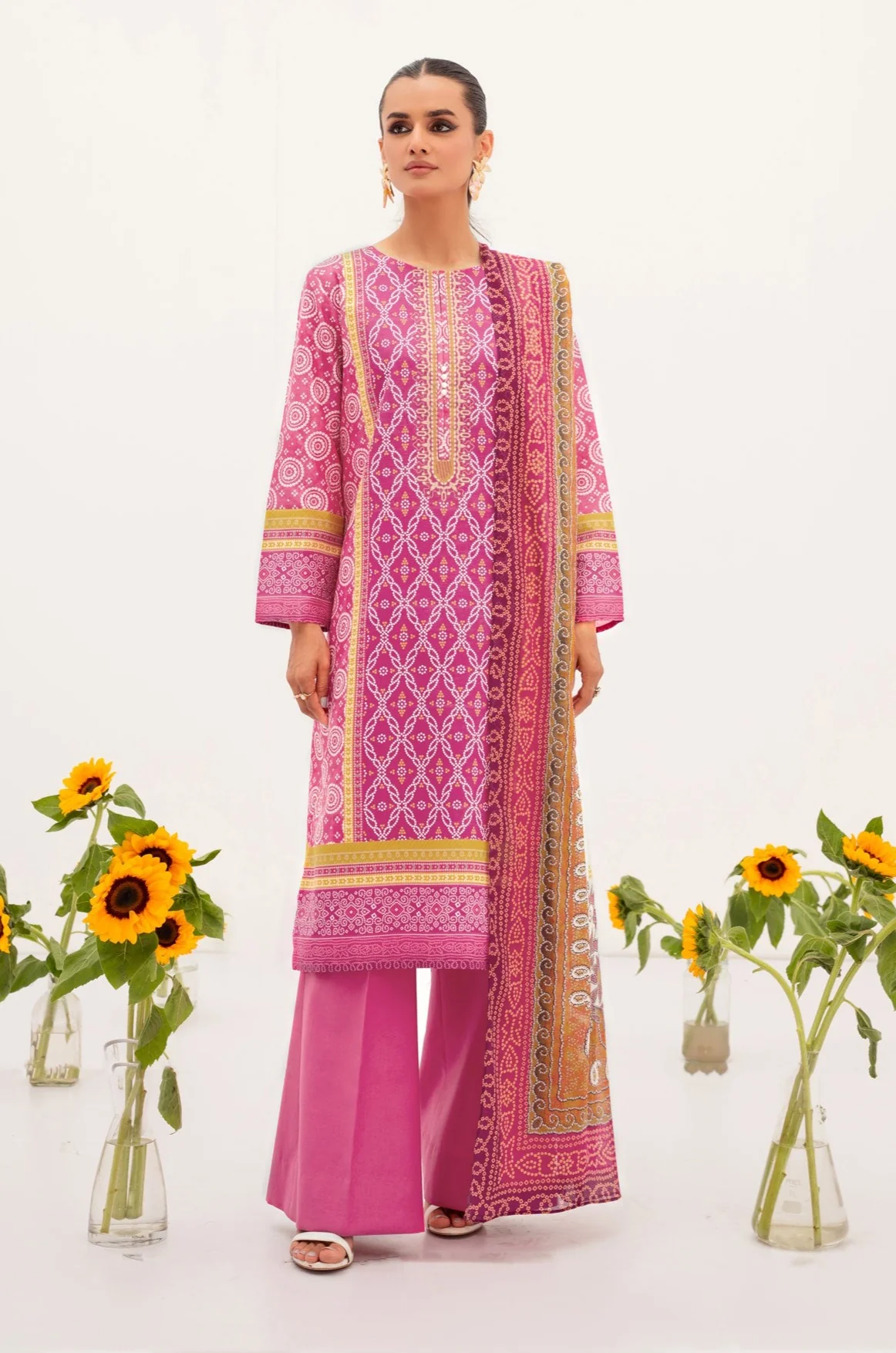 Printed - 3 Pc Lawn Suit (Stitched) - Image 2
