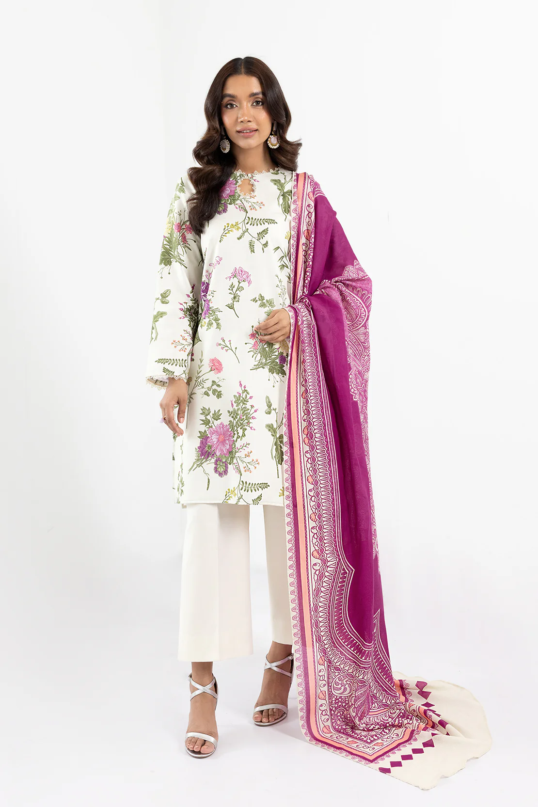 PRINTED - 3 PC LAWN SUIT (STITCHED) - Image 4