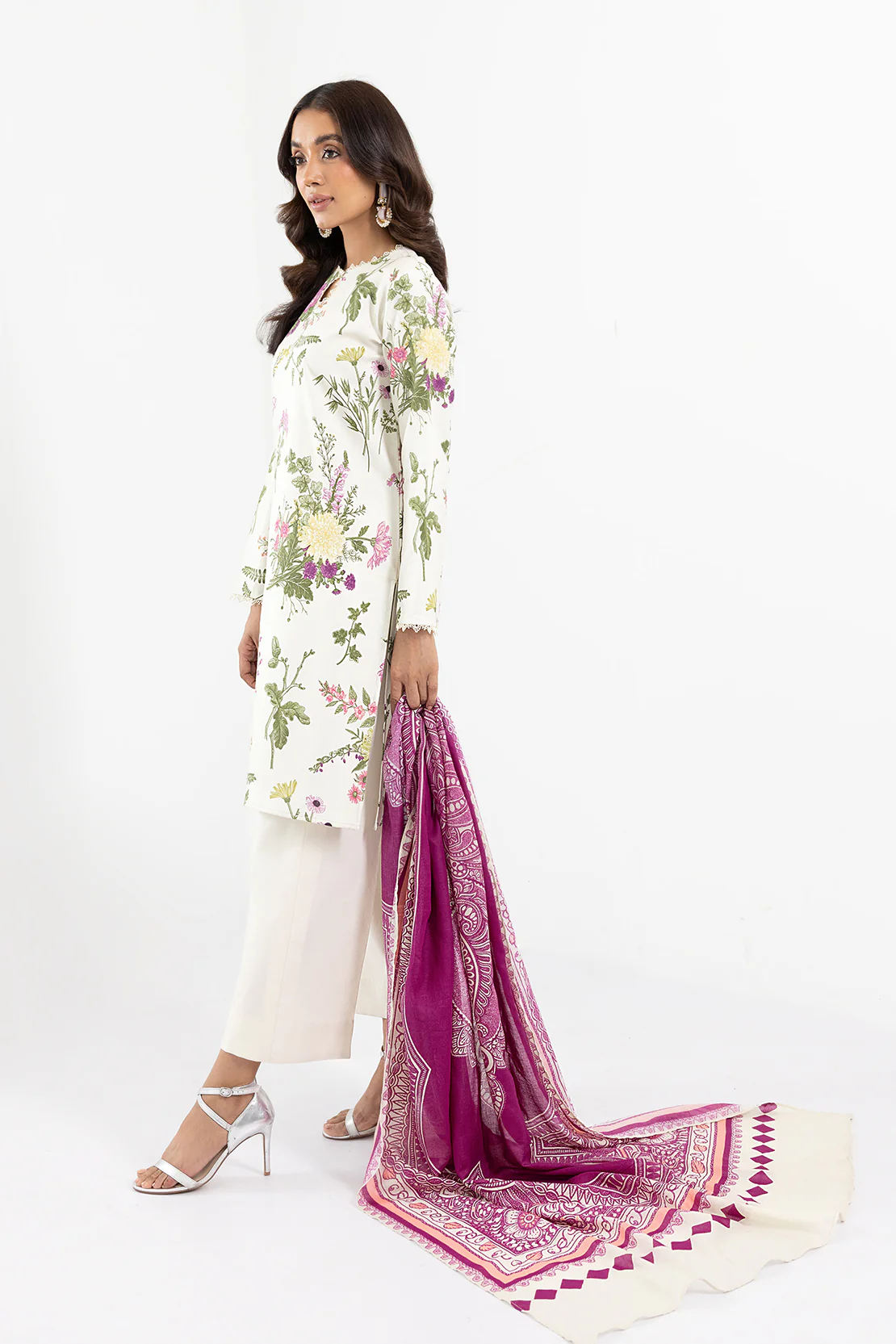 PRINTED - 3 PC LAWN SUIT (STITCHED) - Image 7