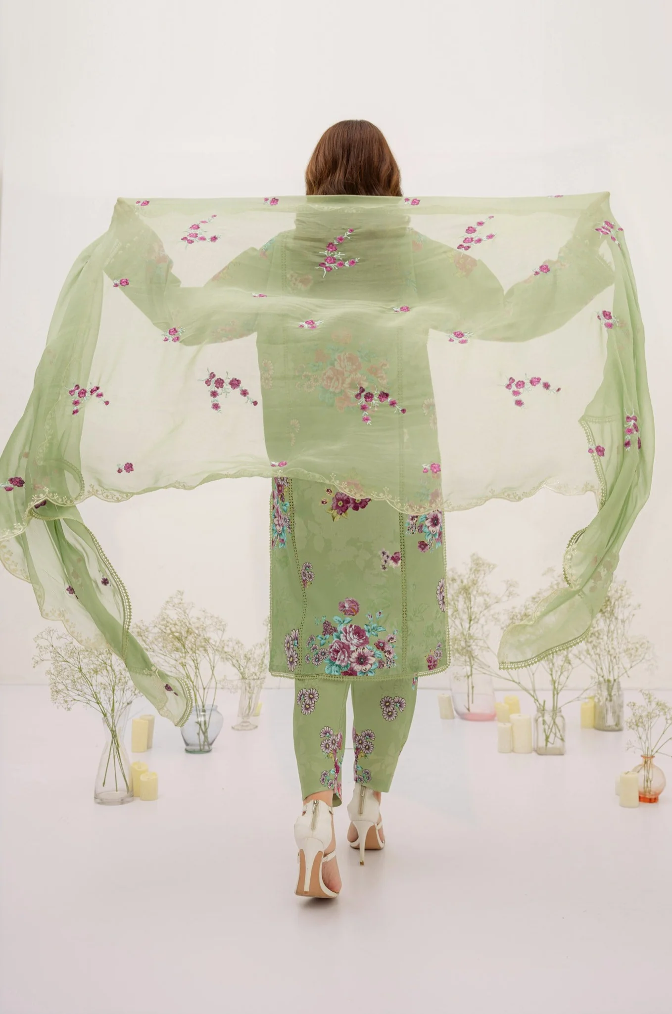PRINTED - 3 PC LAWN SUIT - Image 4