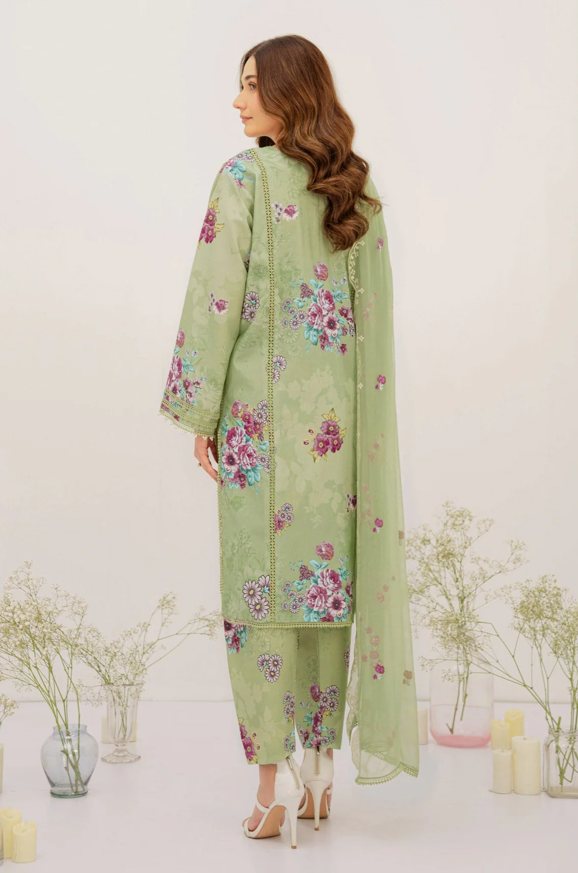 PRINTED - 3 PC LAWN SUIT - Image 6