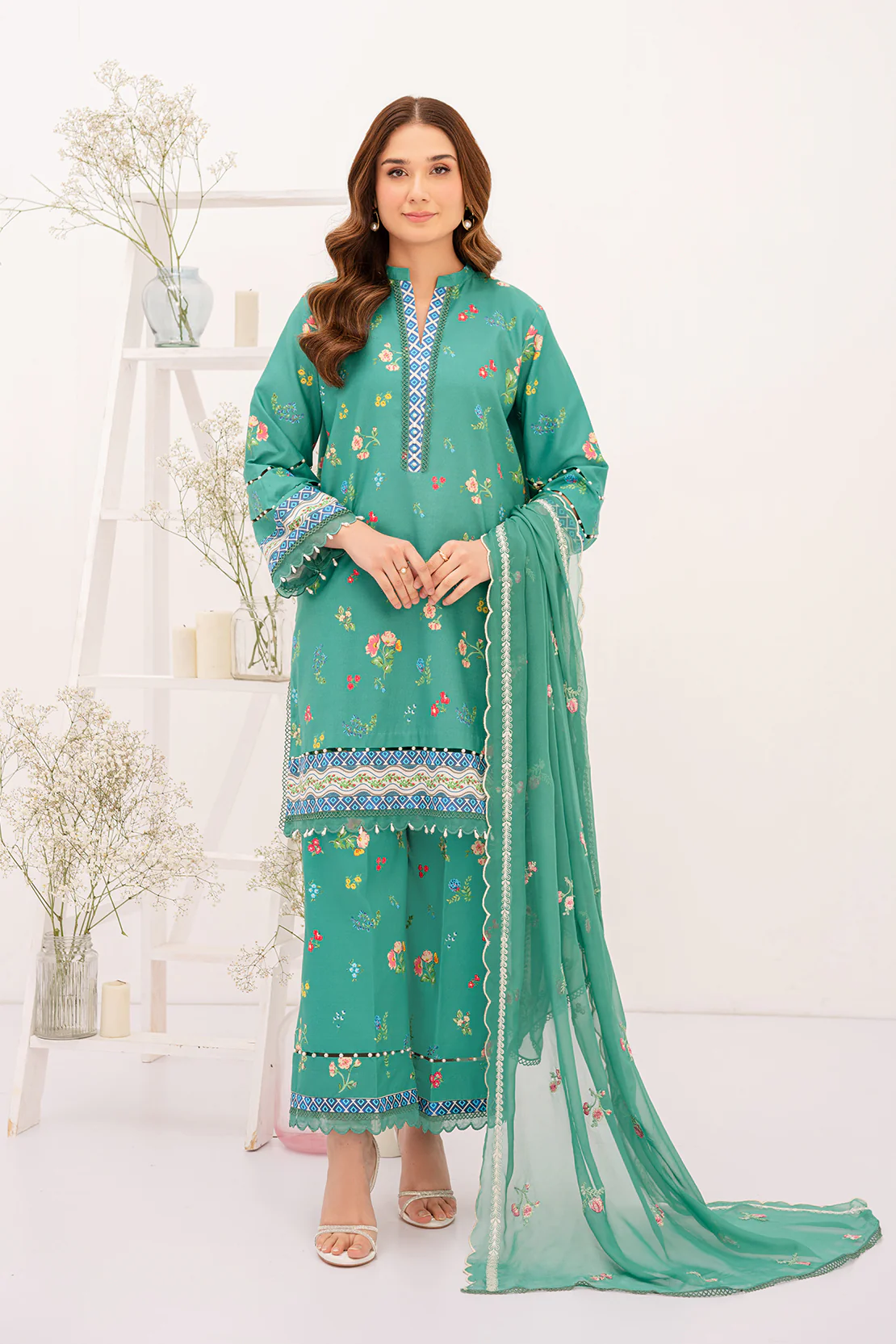 PRINTED - 3 PC LAWN SUIT