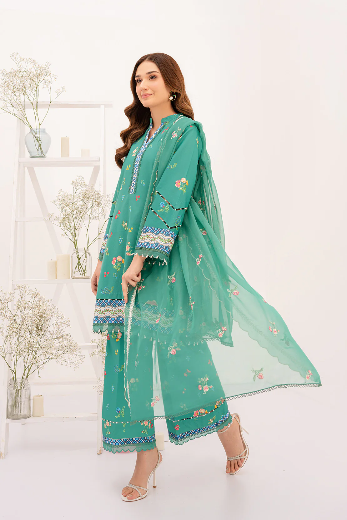 PRINTED - 3 PC LAWN SUIT - Image 2