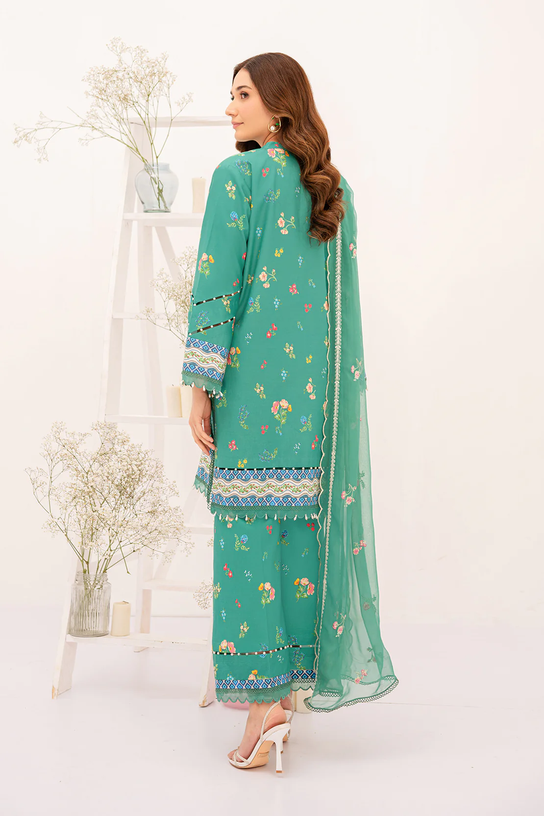 PRINTED - 3 PC LAWN SUIT - Image 8
