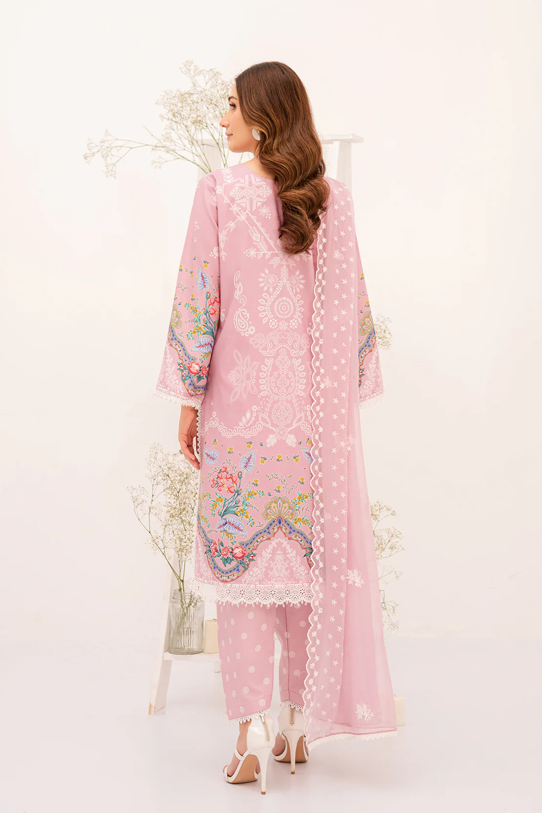 PRINTED - 3 PC LAWN SUIT - Image 4