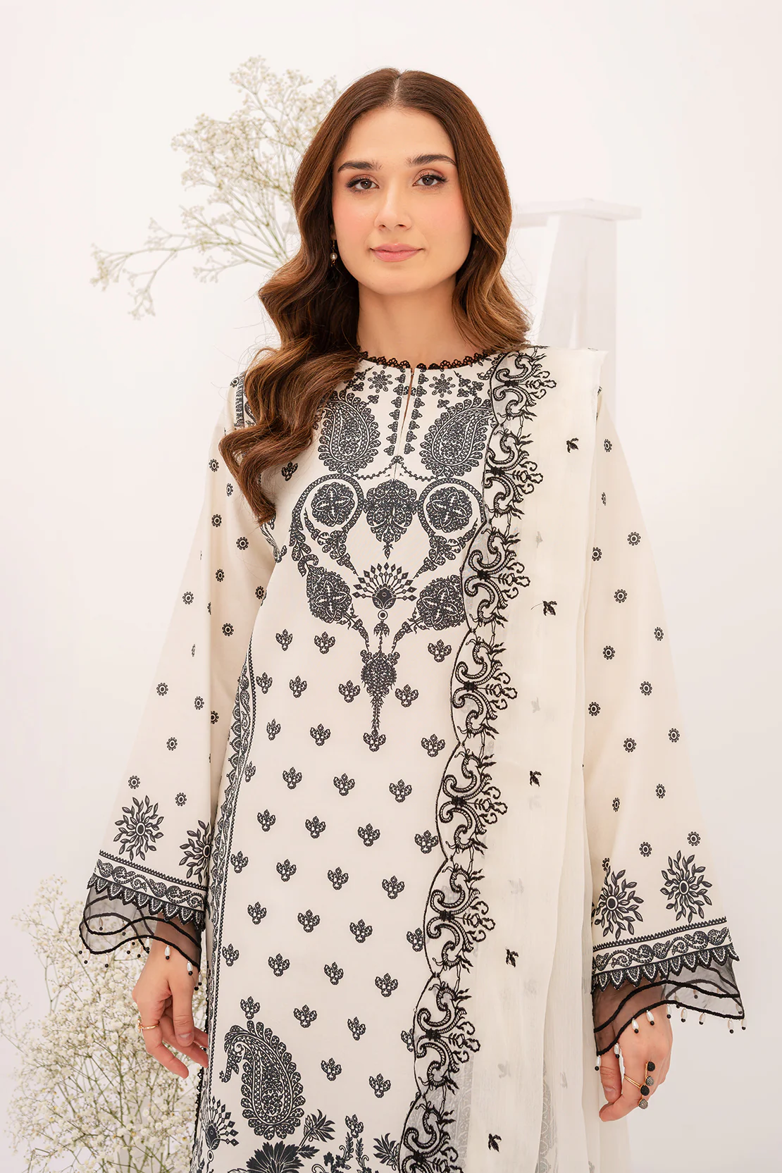 PRINTED - 3 PC LAWN SUIT - Image 3