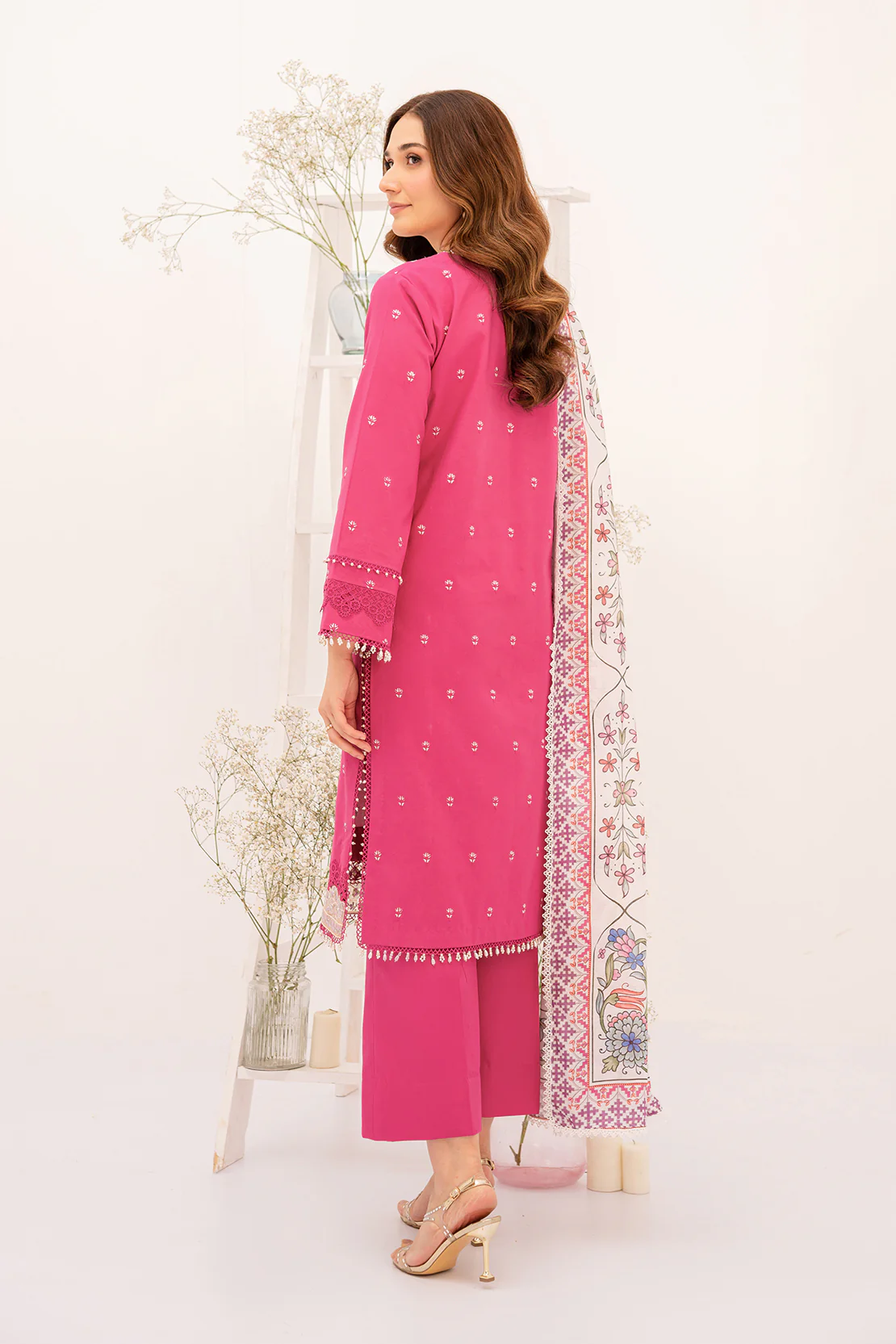 DYED - 3 PC LAWN SUIT - Image 2