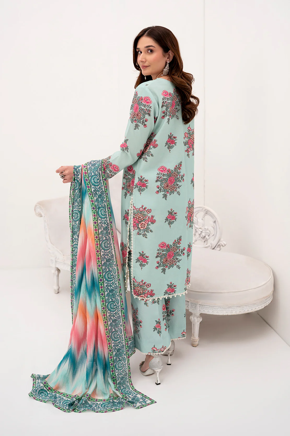 PRINTED - 3 PC LAWN SUIT - Image 4