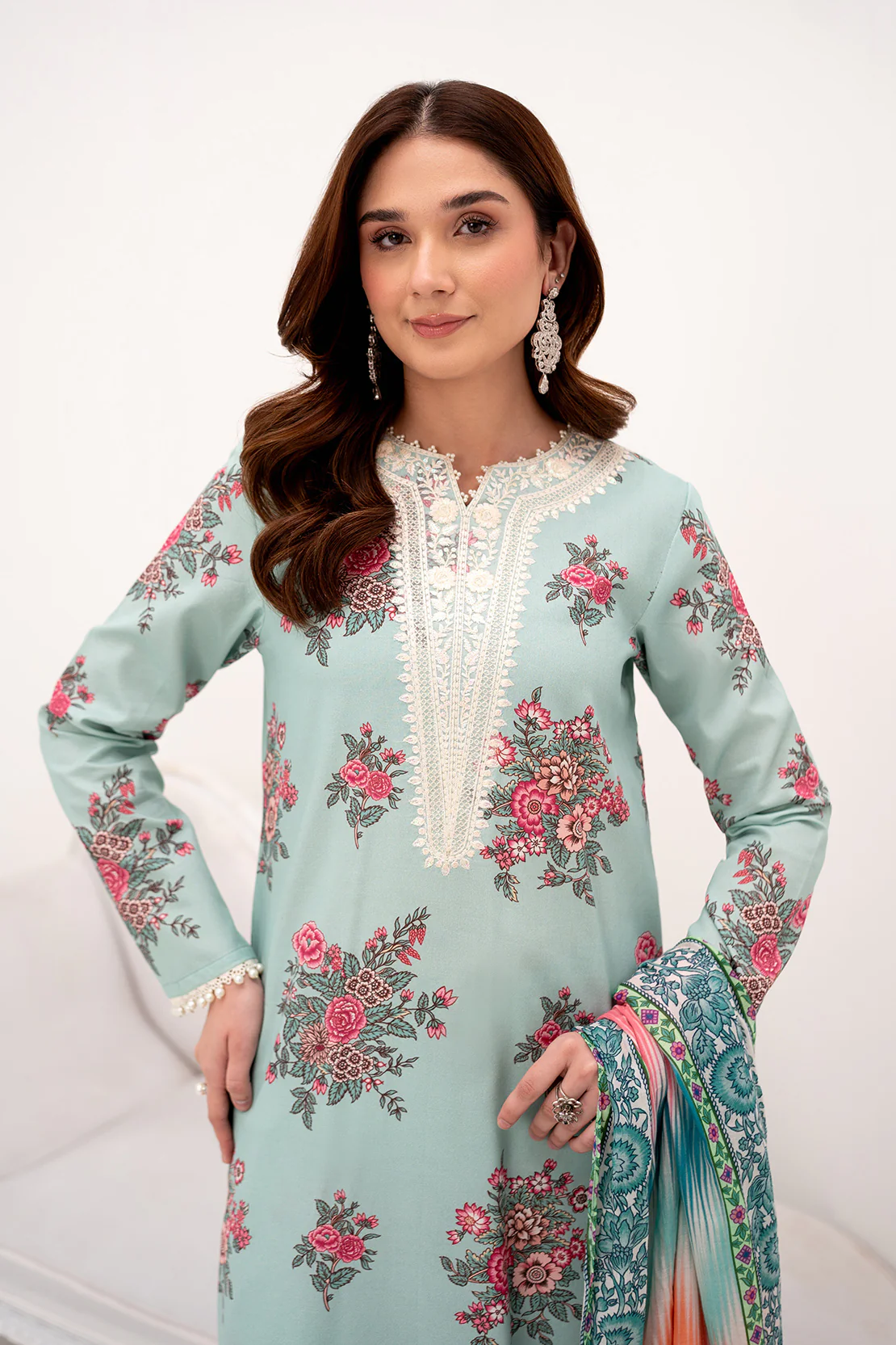 PRINTED - 3 PC LAWN SUIT - Image 7