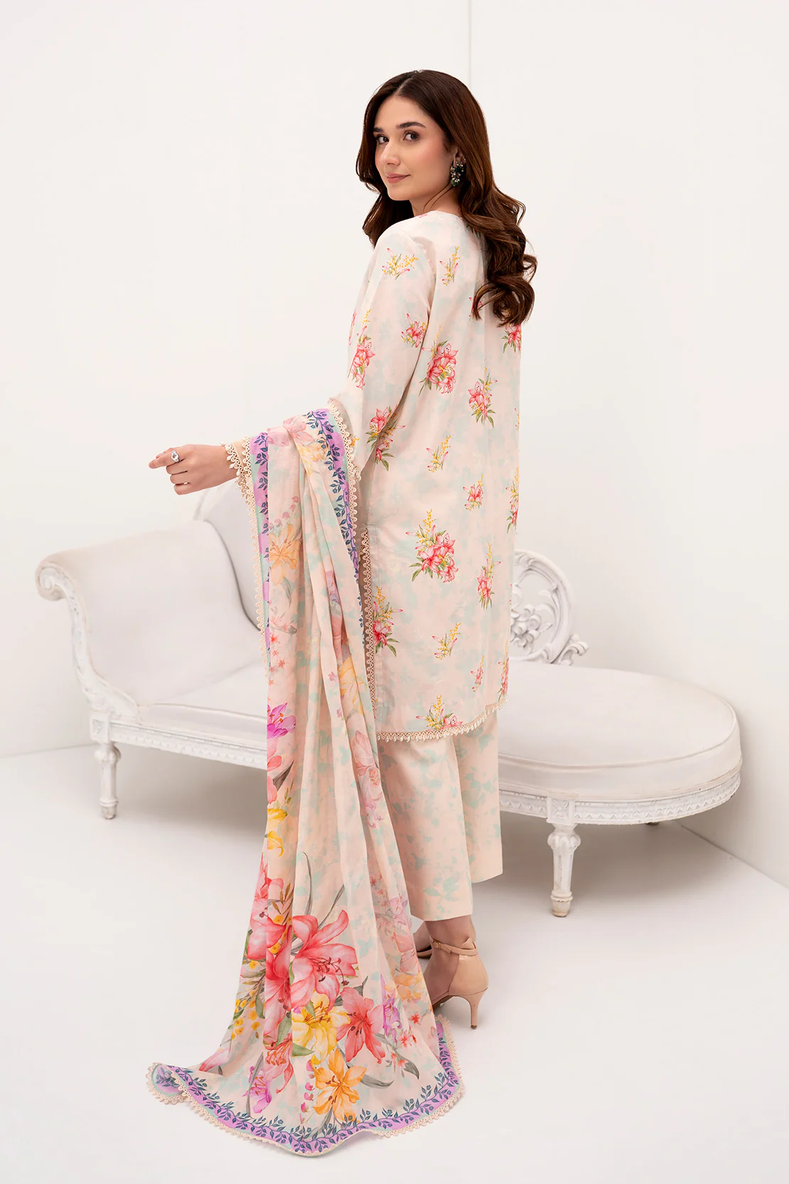 PRINTED - 3 PC LAWN SUIT - Image 3