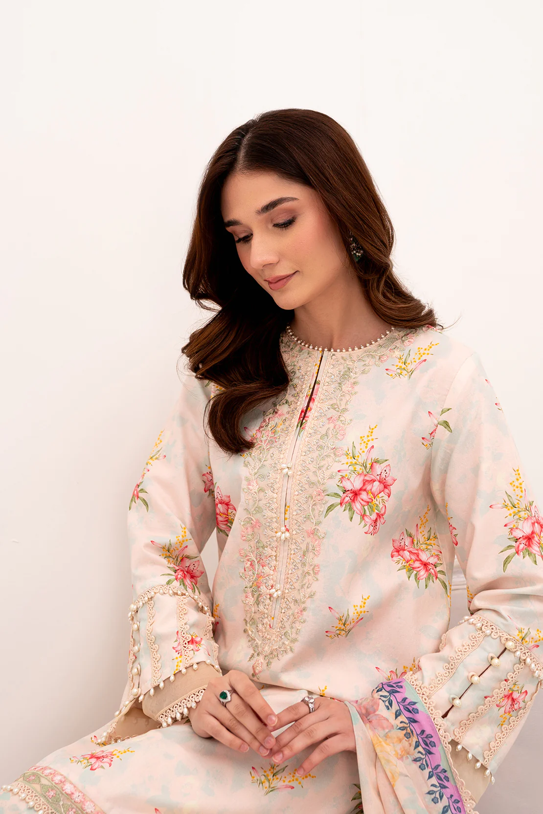 PRINTED - 3 PC LAWN SUIT - Image 5