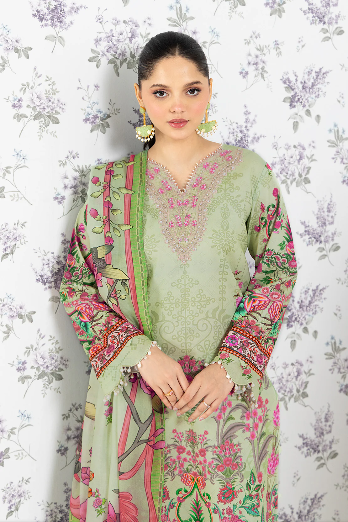 PRINTED - 3 PC LAWN SUIT - Image 11