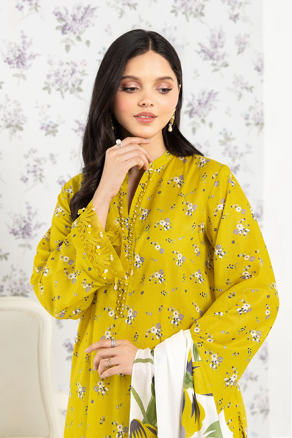 PRINTED - 3 PC LAWN SUIT - Image 5