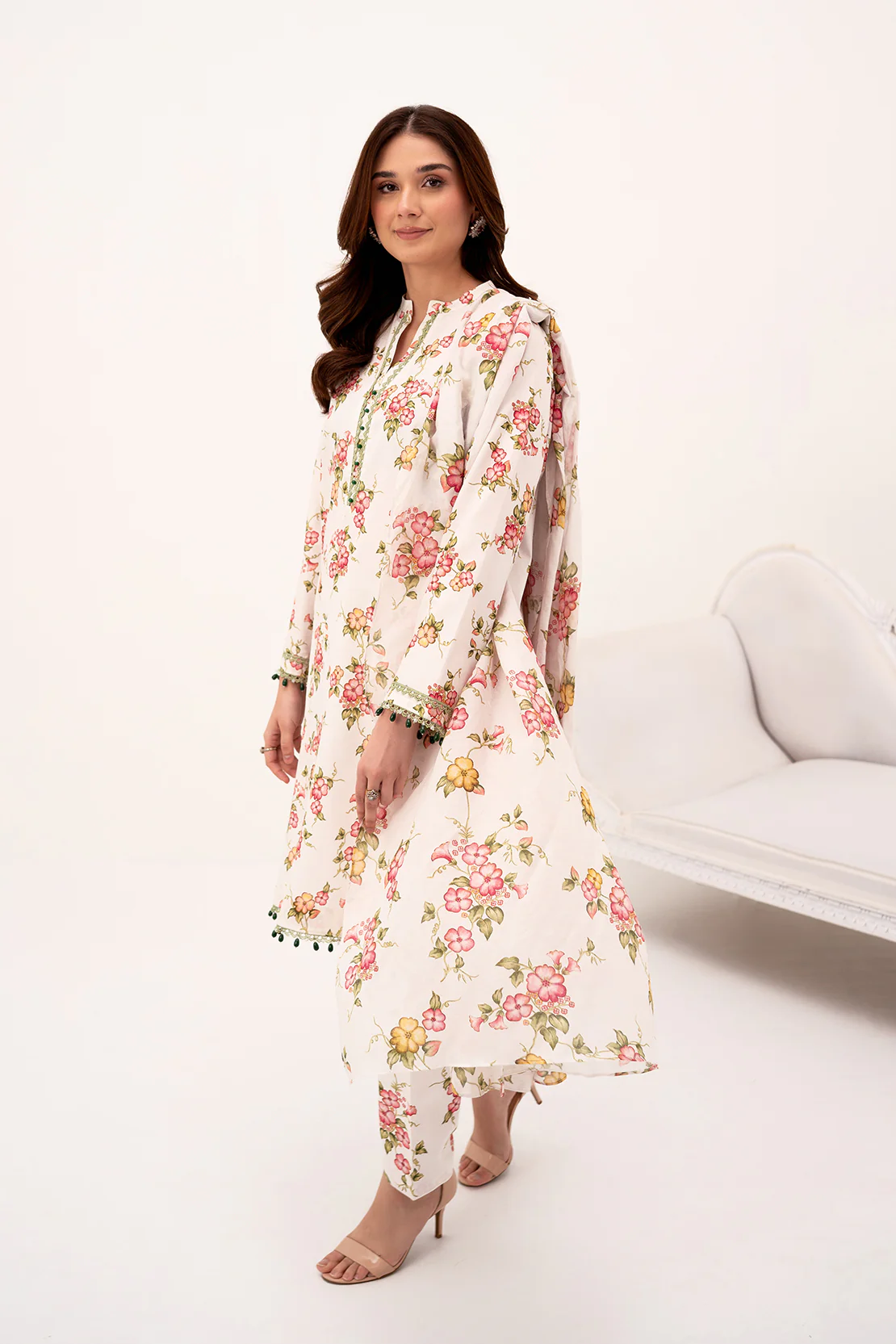 PRINTED - 3 PC LAWN SUIT - Image 4
