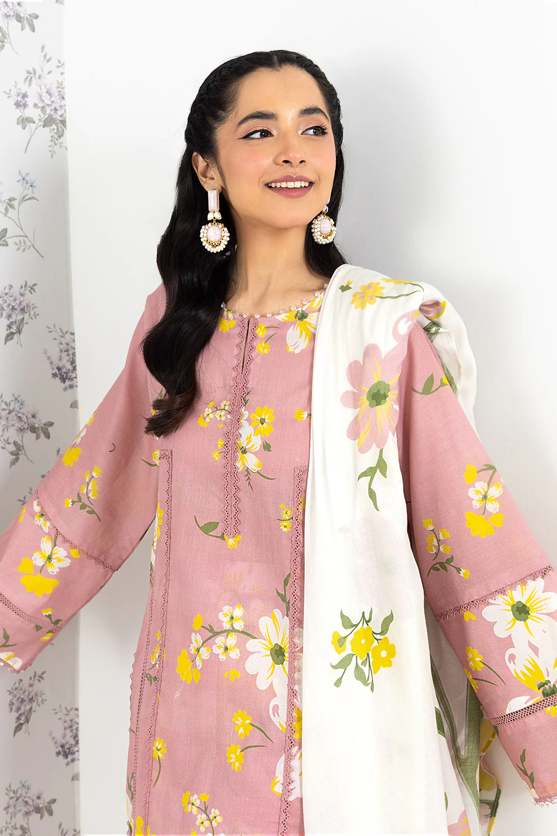PRINTED - 3 PC LAWN SUIT - Image 4