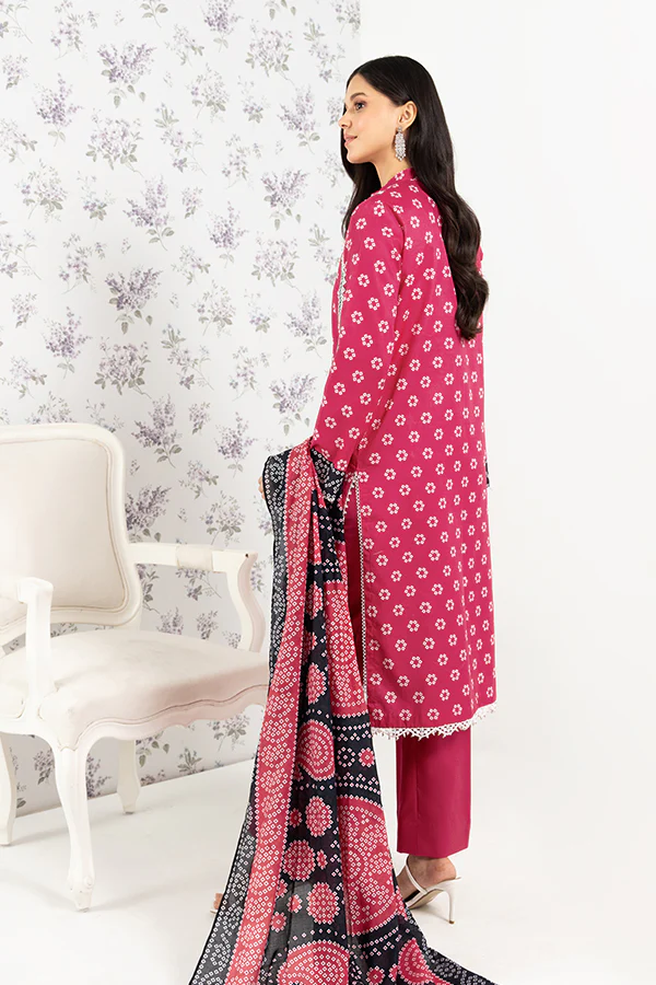 PRINTED - 3 PC LAWN SUIT - Image 2