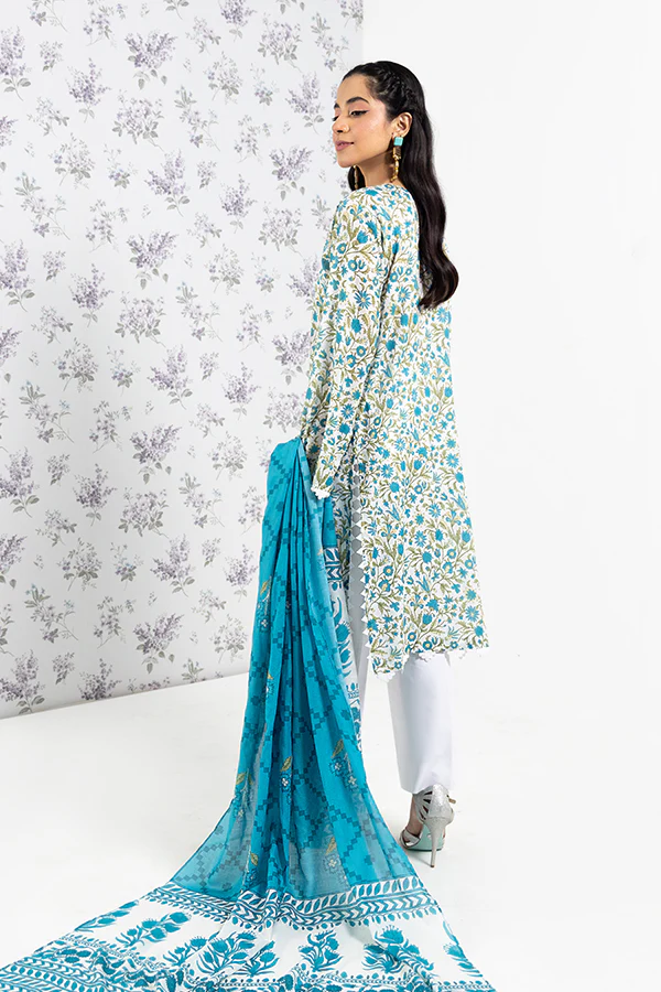 PRINTED - 3 PC LAWN SUIT - Image 2