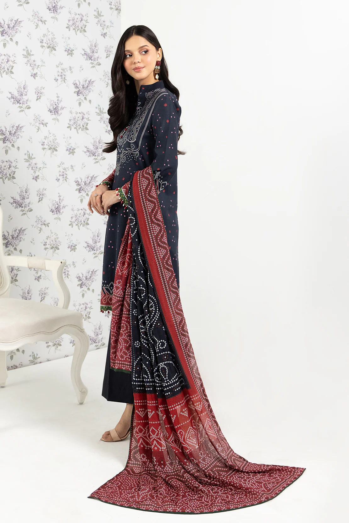 PRINTED - 3 PC LAWN SUIT - Image 2