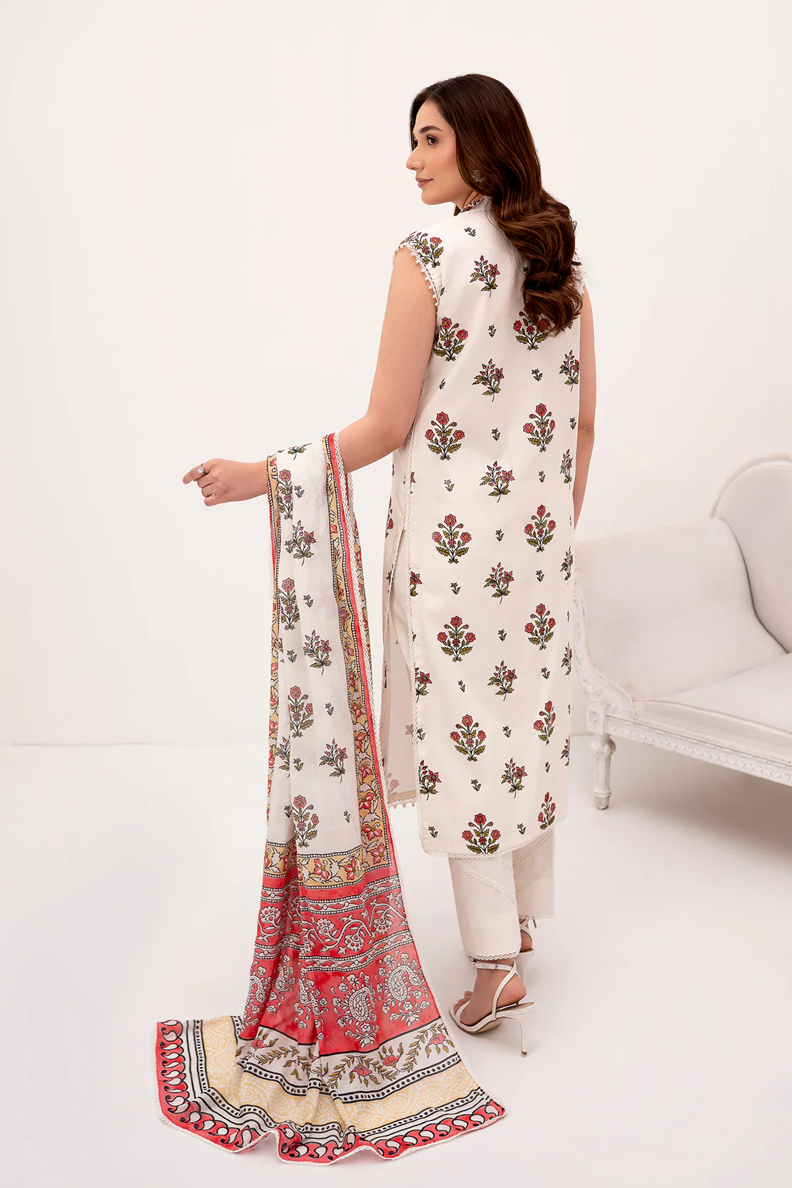 PRINTED - 3 PC LAWN SUIT - Image 2
