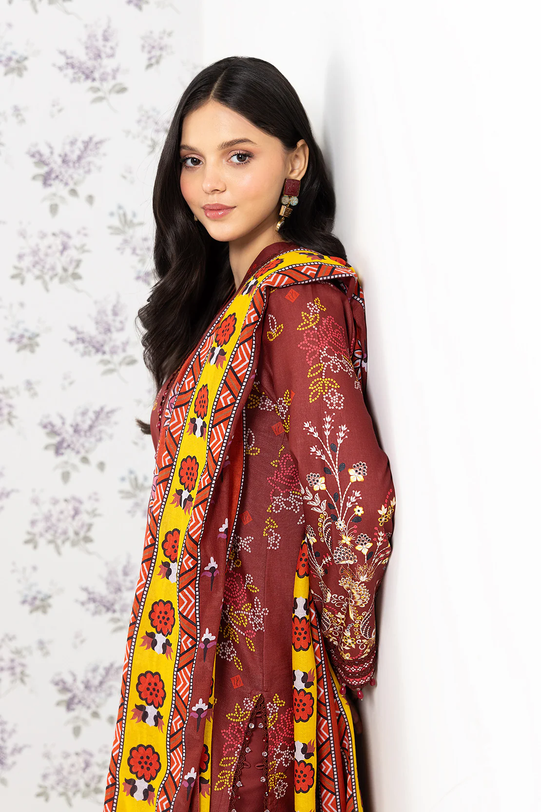 PRINTED - 3 PC LAWN SUIT - Image 4