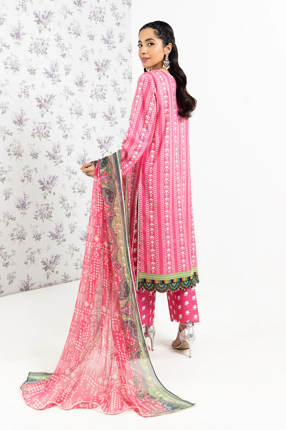 PRINTED - 3 PC LAWN SUIT - Image 4