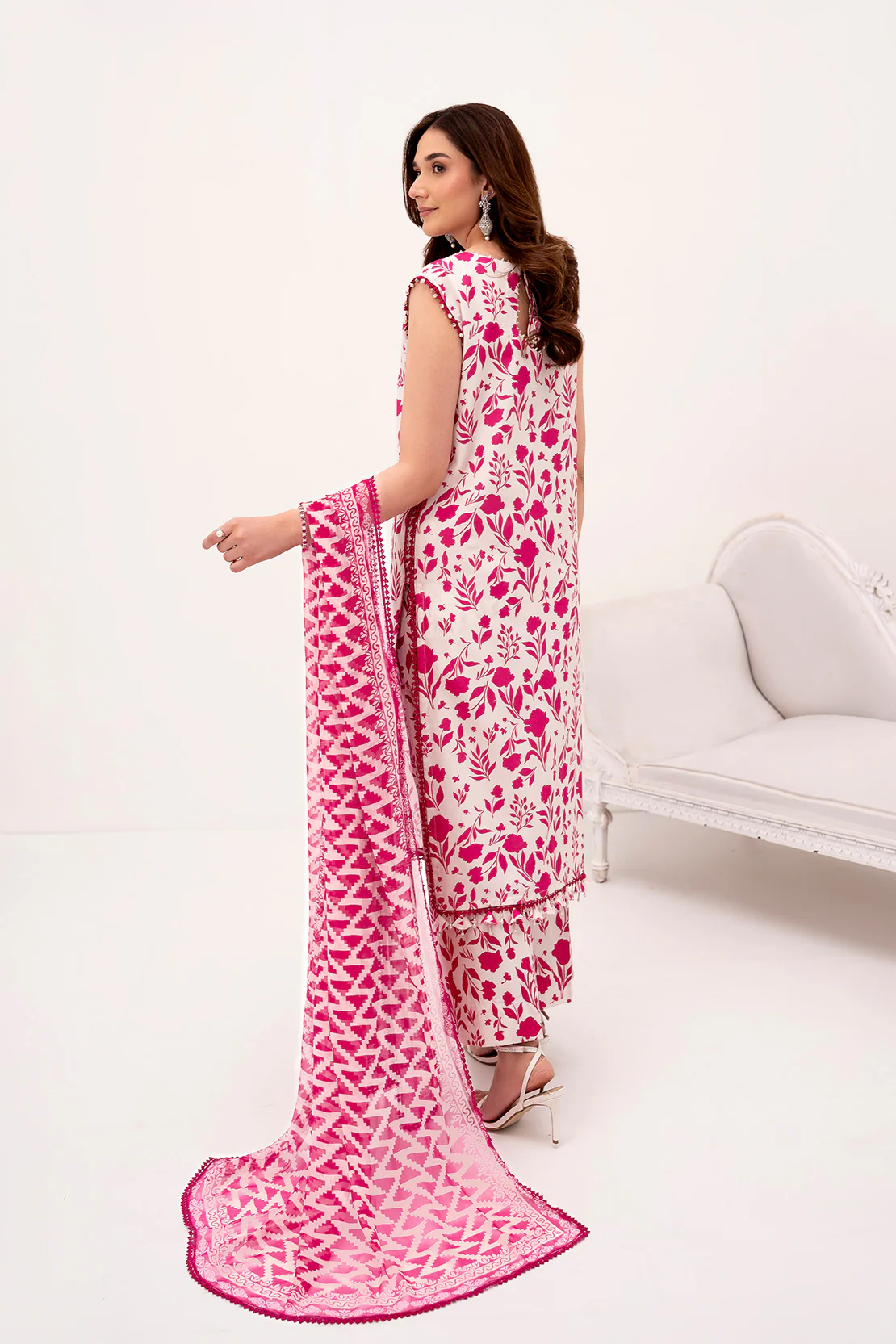 PRINTED - 3 PC LAWN SUIT - Image 4